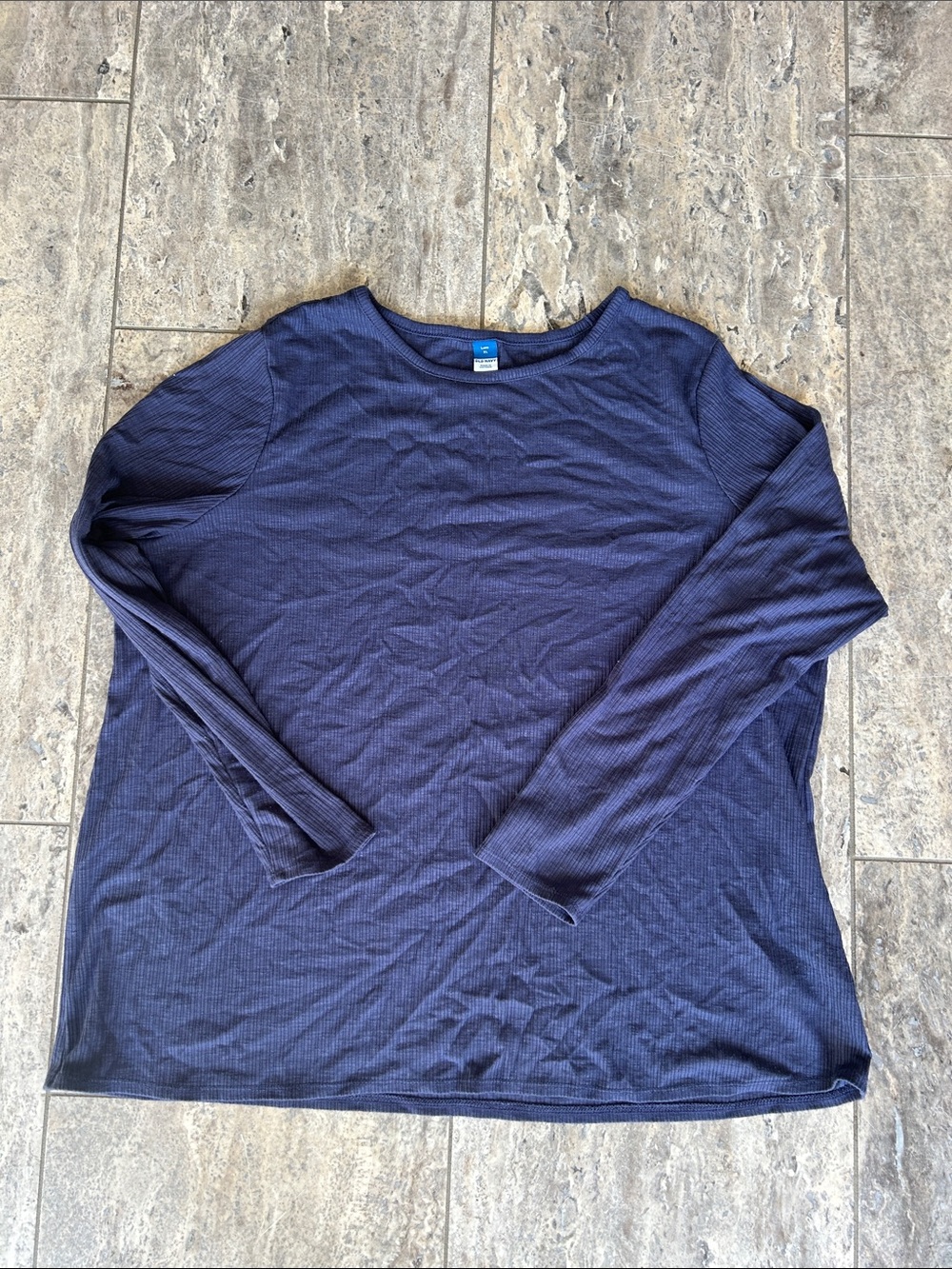 Old Navy Women's Long-Sleeve Crewneck Top - Navy